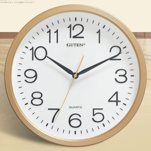 Shantou Lincun Stummschalter Wohnzimmer moderne einfache runde Quarzwanduhr auffällige große Schriftwanduhr 3889 Holzkorndurchmesser 31 cm andere