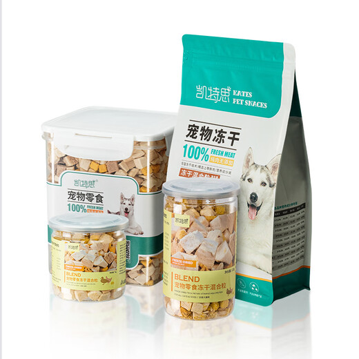 Kates pet freeze-dried mixed grain snacks cat freeze-dried dog training chicken breast salmon cod freeze-dried medium can freeze-dried mixed grains 125g