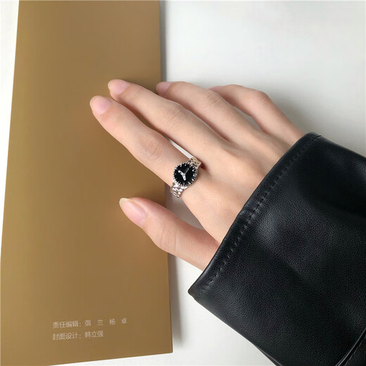 Fat Donglai same style watch ring Korean simple ins style design female index finger ring one size