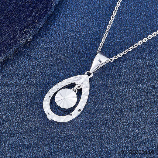Jibaolou PT950 platinum pendant imitation diamond drop-shaped platinum pendant (excluding chain) 2.04g