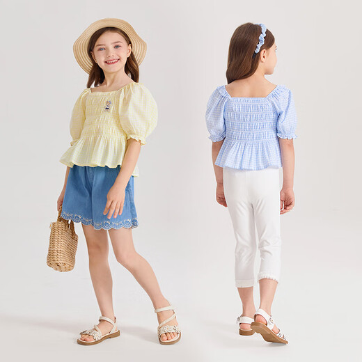 PawinPaw Cartoon Bear Girls Fashion Casual Shirt PCBAE2421M Blue 140