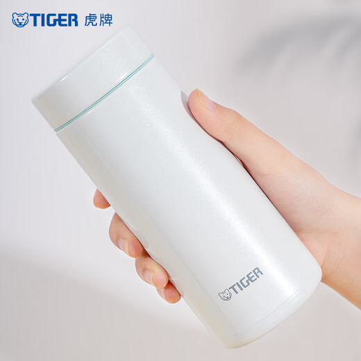 虎牌（TIGER）保温保冷杯轻量便携学生七夕礼物水杯子MMZ-A35C-WW 雪花白350ml