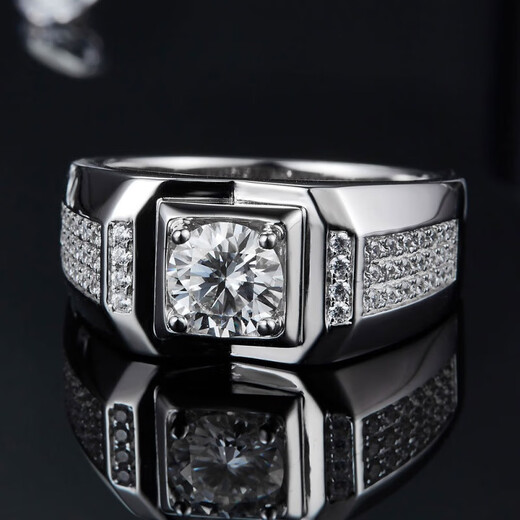 AVHEPT950 platinum diamond ring, cultivated diamonds, full diamond luxury men's ring, wedding gift, Chinese Valentine's Day couple's ring, platinum full diamond men's ring - 30 points diamond