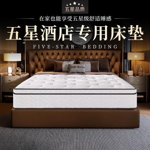 星年床垫天然乳胶席梦思床垫独立弹簧袋家用床垫子软硬两用可定制 护脊B款:加密弹簧+3E环保棕 偏硬约22cm厚 1350mm*1900mm