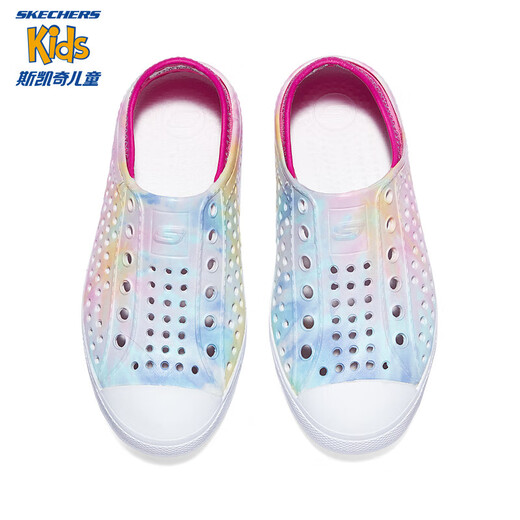 Skechers детская обувь одна нога для ударов обуви для девочек Сандалии Лето Большие детские пляжные туфли детские тапочки 308004L