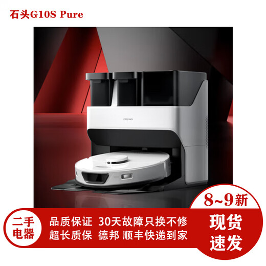 扫地机器人 扫拖一体自动清洗自动集尘【送3年延保】 石头G10S Pure水箱版-二手 8-9新