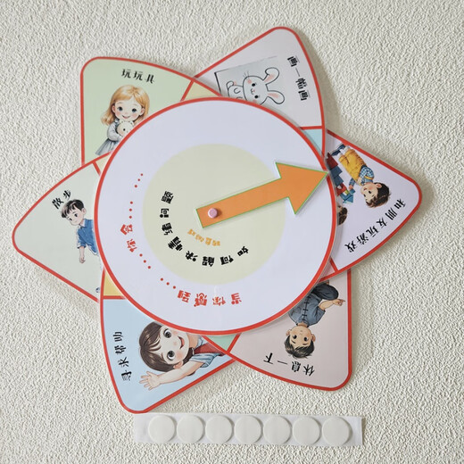 南旗情绪管理大转盘教具墙贴幼儿园语言区环创角素材成品情绪稳定 30cm