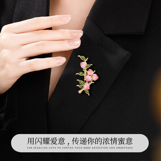Gunai Shishi Ruyi brooch women's high-end corsage three-piece suit suit coat pin silk scarf buckle accessories for women Shishi Ruyi brooch three-piece set gift box