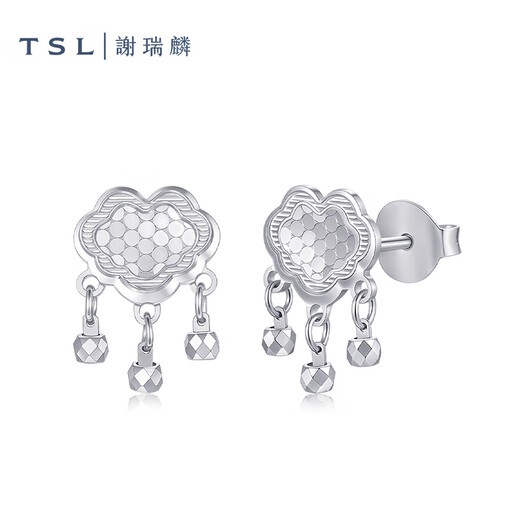 Xie Ruilin (TSL) platinum earrings Ruyi Pt platinum earrings women's earrings BF442 pair (about 1.9g)