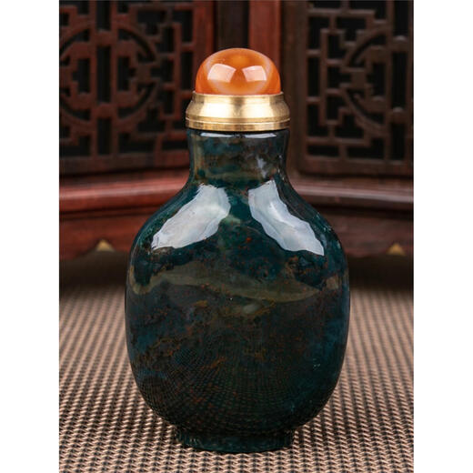 DRJEFUN玛瑙鼻烟壶 天然玉石手工雕刻 容量2-4克 高端沉香瓶 T9276