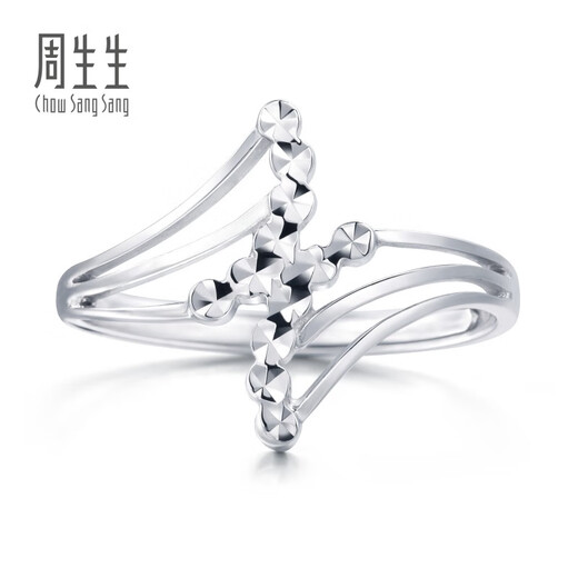 Chow Sang Sang Pt950 platinum flower ring platinum open ring for women 70644R price 2.67 grams (including labor cost 360 yuan)
