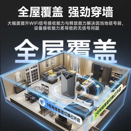 Lenovo original portable wifi6 supports 5G equipment 2025 mobile wireless network card-free card national universal car network unlimited traffic portable computer notebook Lenovo WiFi6pro official original genuine super battery life - gray 2025 official original supports 5G/4G Lenovo ZTE and other equipment