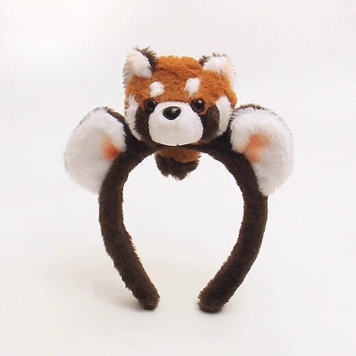 Danqin cute little raccoon plush headband for women, face wash, makeup headband, facial mask, special hairpin hair accessories, autumn and winter little raccoon plush headband