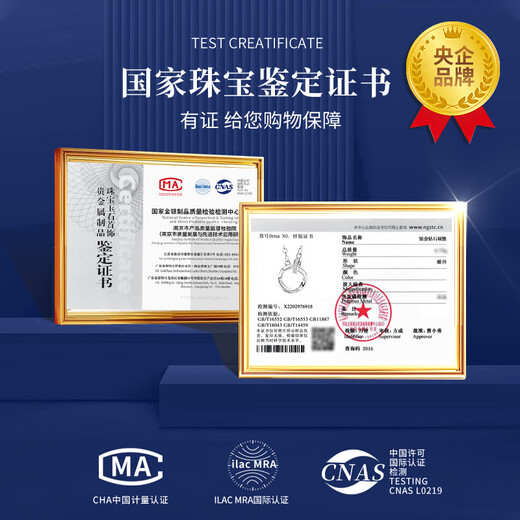 Chinese gold diamond platinum necklace female Mobius platinum pendant birthday gift for girlfriend and wife anniversary platinum chain set-13 diamonds + certificate gift box