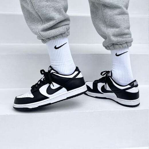 Nike (Nike) Herrenschuhe Dunk Low Retro Casual Shoes Low Top Panda Herren-Wear-Resistant Casual Shoes Männer DD1391-100 Schwarz und Weißer Panda 44