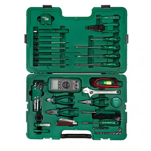 Shida (SATA) tools 56 pieces 61 pieces telecommunications maintenance set Electrician and electronics maintenance set 09535 09536 09535 56 pieces telecommunications tool set