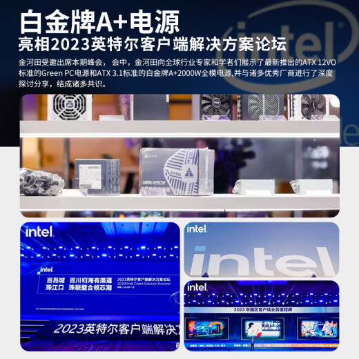 金河田（Golden field）白金牌A+1050全模组电脑电源台式机1050W电源 ATX3.1 支持PCle5.1原生显卡供电 白金牌A+1050白【压纹全模组/ATX3.1】