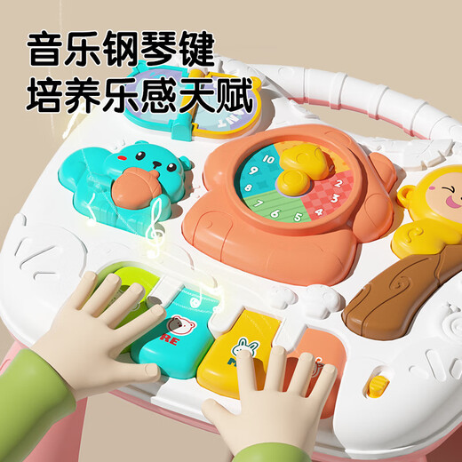 YouShu TECACIÓN TEMPERA DE Educación Temprana Tabla de educación Multifuncional Aprendizaje Toya para bebés Tabla seis meses 2 Bebé Toya de un año Tabla de juego multifuncional azul [conjunto de carga]