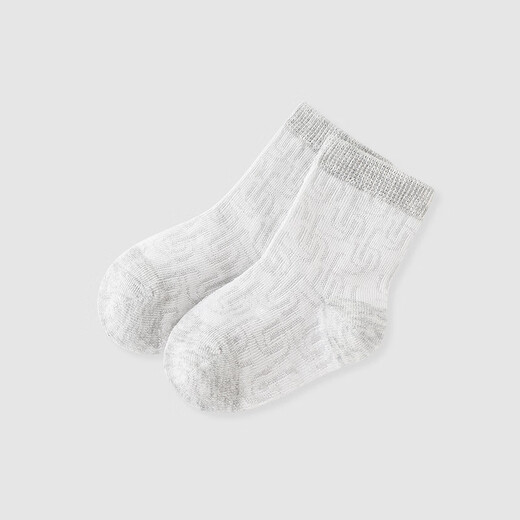 YEEHOO shopping mall same style children's socks four-season breathable jacquard socks antibacterial boys and girls socks two pairs gray blue jacquard socks (2 pairs) 7-17CM 2 pairs 0-3 months recommended foot length 6-8cm