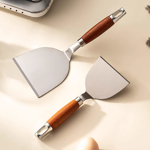 Zwilling German quality stainless steel frying spatula, Tiramisu special spatula, Teppanyaki flat spatula, pancake fruit spatula, semi-circular cooking spatula, large size 11.5cm