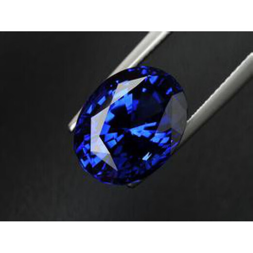 Everlasting Leaf GOR Chinese Valentine's Day Gift Tanzanite Loose Stone Sapphire Collection Grade Tanzanite Blue Egg-shaped Gemstone Powder 12x16mm Oval