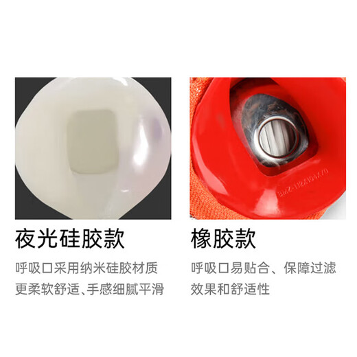 Lanfu fire escape mask national silicone standard 3C certified filtering fire self-rescue respirator smoke-proof rubber mask 3C certified silicone fire mask-10 pieces