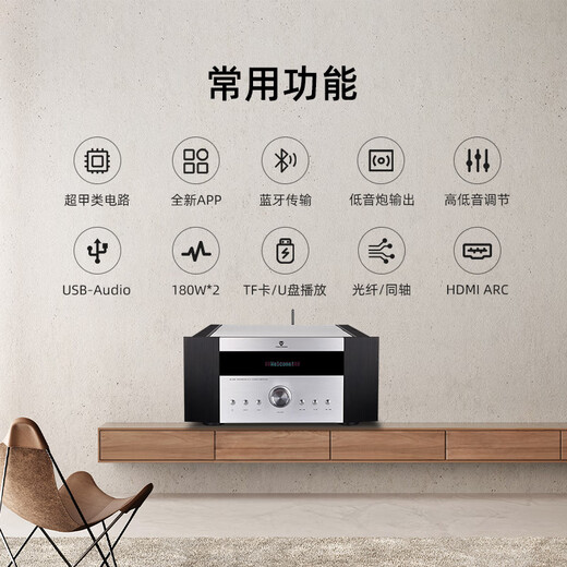 天逸（Winner）AD-99D多功能超甲类HIFI功放发烧级功放机大功率家用高保真合并式功放音响套装 AD-99D（JD物流直达）
