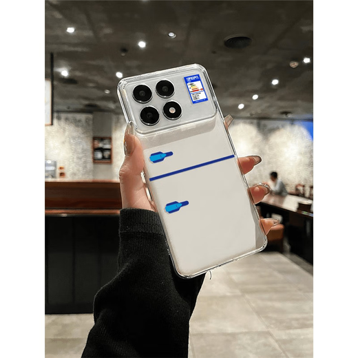 
Shuncan tag refrigerator suitable for Redmi k70 supreme version mobile phone case k70pro trendy K40e Xiaomi K50 game redmi liquid note12/1 straight edge TPU-transparent-NM13568 refrigerator Redmi k70 supreme version
