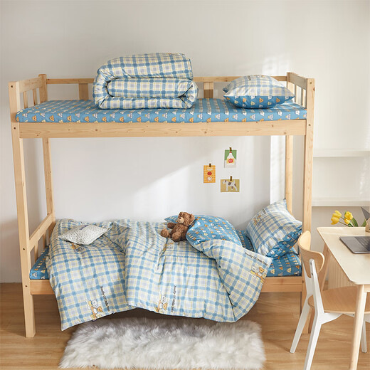 Love the student dormitory three-piece set of pure cotton bed sheets and quilt cover single cotton set student bedding cotton flowers-the romance of branches and branches 1.2m bed three-piece set/quilt cover 152*218cm