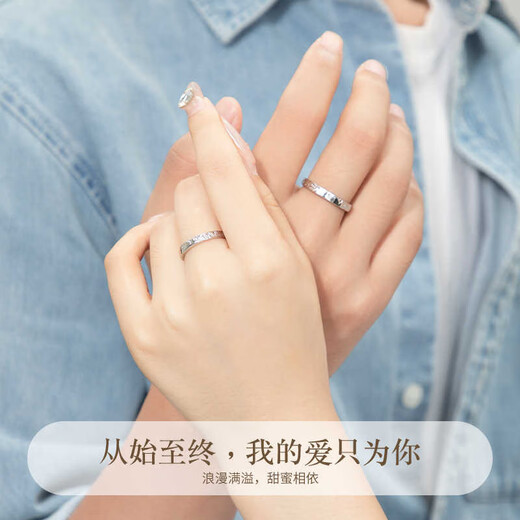 Dirholl Fireworks Butterfly Platinum Ring PT950 Couple Light Luxury Pair of Rings Birthday 520 Valentine's Day Gift for Girlfriend and Wife Light Luxury Style - Fireworks Butterfly Pair of Rings - No Engraving