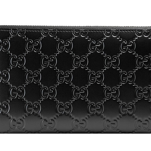 Gucci (GUCCI) GIUCCI men's bag black Double G Signature mid-length wallet wallet CWC1R 1000 purchasing agent