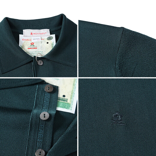 Mengtejiao Counters mismo estilo 25 Summer Nuevo producto de color brillante Camiseta de solapa de color sólido de color sólido Seda de camiseta de manga corta Men 800003 9195 (Burgundy) M (165) 4 tamaños