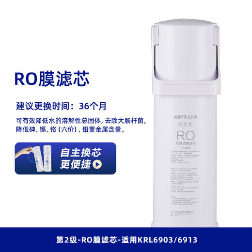 Qinyuan water purifier filter element offline Haiwang series KRT6901/KRL6903/6913/6905/6906 Level 1 Level 3-Carbon rod filter element-applicable to KRT6901/KRL69