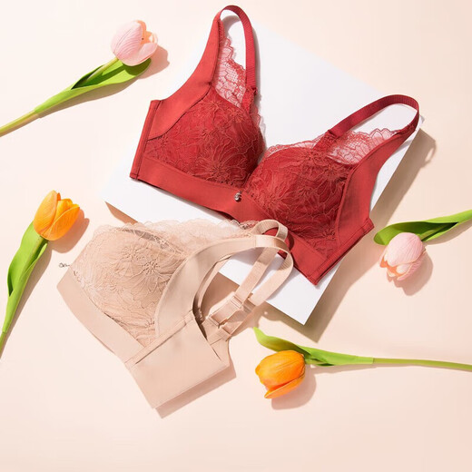 Oudifen underwear women's wire-free bra antibacterial skin-friendly side breast collection small breast push-up bra girlfriend gift