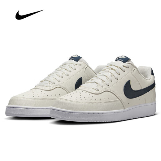 Nike (Nike) zapatos para hombres oficiales, nuevos zapatos deportivos de verano, versión simple de Air Force One Casual Shoes, transpirable zapatos clásicos bajos, HQ4867-101/Versión simple de Air Force One/White Dark Blue 43