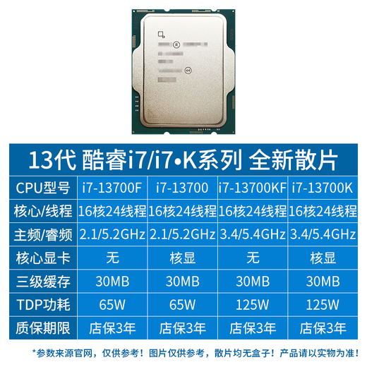 华硕（ASUS）13代CPU主板 i7 13700kf 13790f 13700f 散片 盒装 板U套装 ROG B760-G WIFI DDR5 小吹雪S i7-13700KF散片【三年店保】