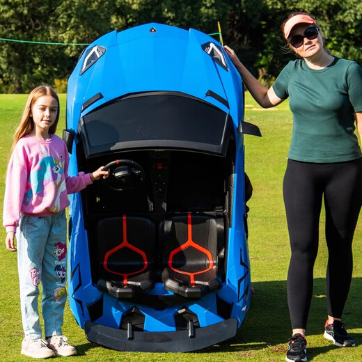 Jazz Cool Lamborghini large children's car can drive electric car can sit adults four-wheel parent-child remote control toy car exclusive painted blue