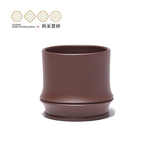 Centennial Liyong Yixing pure handmade purple clay cup original mineral purple mud bamboo segment master cup Kung Fu tea set tea cup tea cup