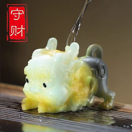 High-end tea pet purple sand can raise color-changing crabs boutique ornaments purple sand tea set accessories tea ornaments pure handmade tea pet color-changing Pixiu