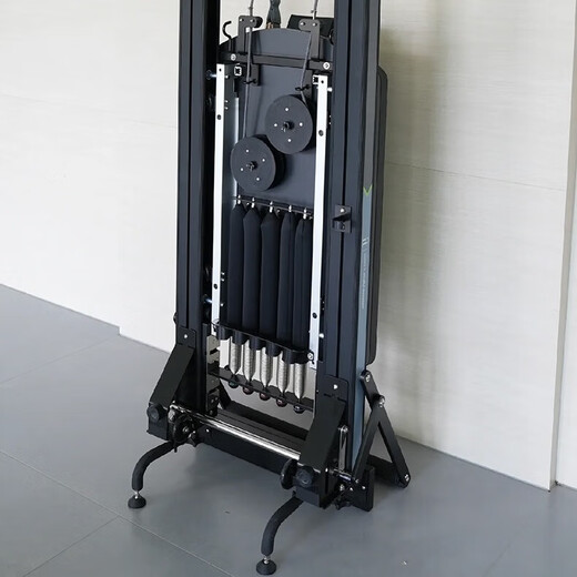 ELINA PILAES core bed large equipment IT small black bed aluminum alloy flat bed Zen soft yoga bed fitness training equipment (black leather) IT small black bed