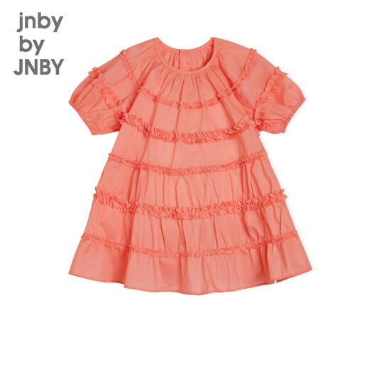 jnby by JNBY[江南布衣婴童]夏装荷叶边连衣裙可爱蛋糕裙女童婴儿YN6G12520 679荧光粉 80 cm