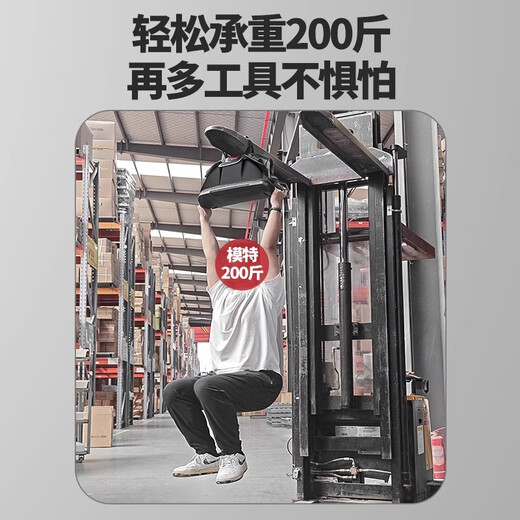 Delixi tool bag multi-functional repair canvas electrician special wear-resistant installation portable thickened tool bag for men 14-inch classic model upgraded double-layer thickened fabric