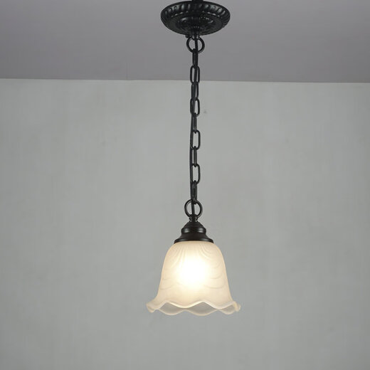 Yilin European style single-head small ceiling lamp balcony aisle entrance lamp kitchen and bathroom lamp cloakroom lamp iron ceiling LED lamp flower bud ceiling free 12 watt corn