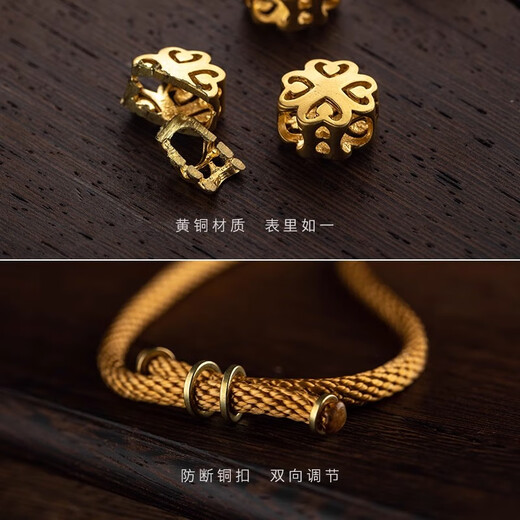 Oein hand-woven eight-strand rope necklace thick rope break-proof pendant lanyard jadeite and jade gold pendant hanging neck rope amber gold-3mm circumference 68cm