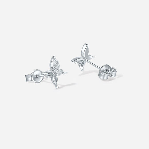 ZLF platinum earrings for women pt950 exquisite glossy butterfly earrings as a gift for your girlfriend 1.6g