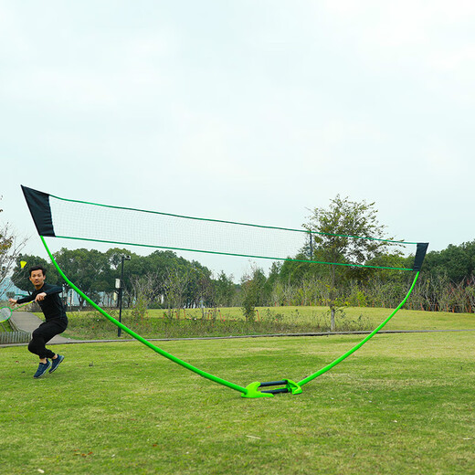 Yingming Double Standard Badminton Net Frame Simple Portable Badminton Net Mobile Net 4.8m Green No Storage Bag
