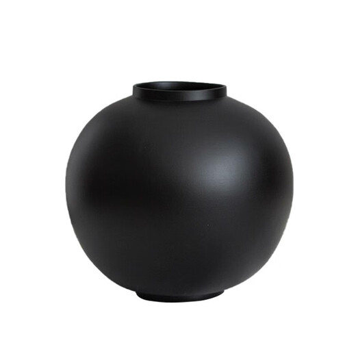 MPPMCK TAIBLE DROITE VASE VASE RETRO EARRENWARE Black Céramic Vase Vase Room Hôtel Modèle Modèle Céramique Style 9273-3