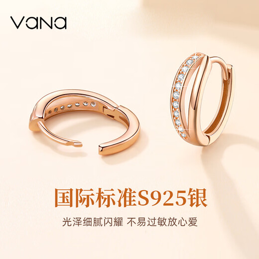 Vana Earrings Women's Silver Earrings Earrings Earrings Temperament High-end Birthday Gifts for Girlfriends and Wife Mobius Earrings丨White Gold