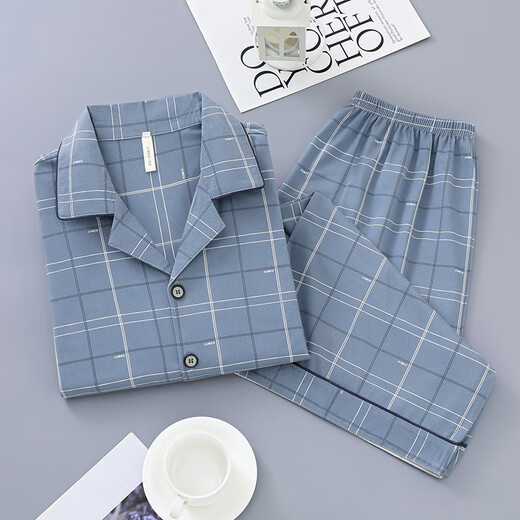 Pyjamas à manches courtes pour les vêtements pour hommes à la maison de grande taille de grande taille décontractée pour hommes.