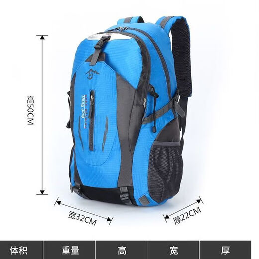 Nueva bolsa de montañismo al aire libre senderismo gran capacidad mochila hombres y mujeres bolsas de viaje mochila mochila escolar mochila impermeable negro